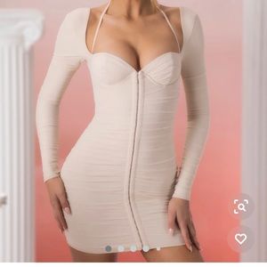 Oh Polly baby pink longsleeve dress